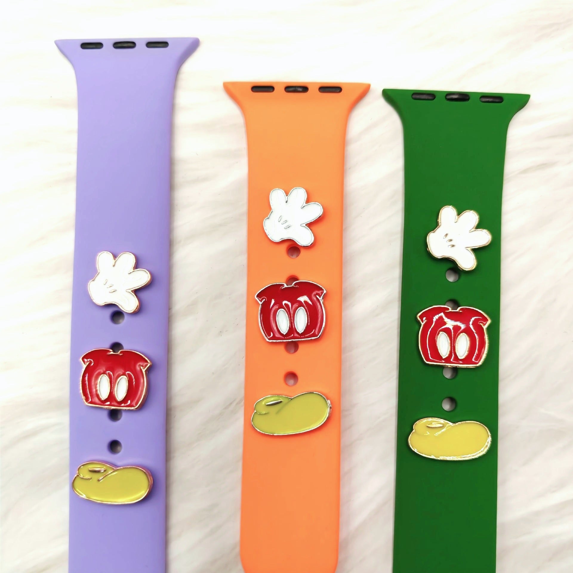 Wholesale Cartoon  Oil-Drop Decorative Nail Set Suitable for Apple,  Huawei,  Xiaomi Silicone Watch Accessories Wholesale in Stock