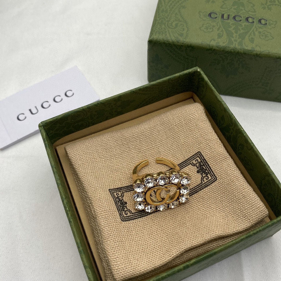 Wholesale Rhinestone Ring Alloy Contion Jewelry Accessory Everyday Wear Boutique Resale ACCVIP