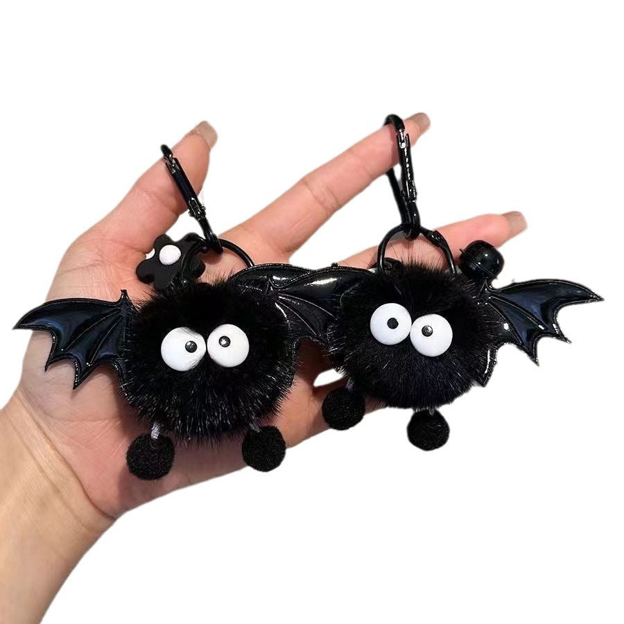 Wholesale mink fur bat keychain