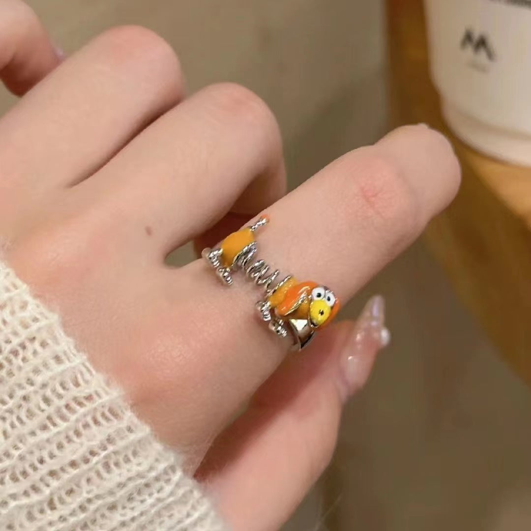 Wholesale Funny cute spring dog ring open ring
