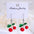 Wholesale  stainless steel red cherry earrings