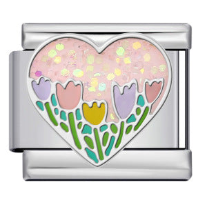 Wholesale Italian modular titanium steel welding pattern DIY  bracelet