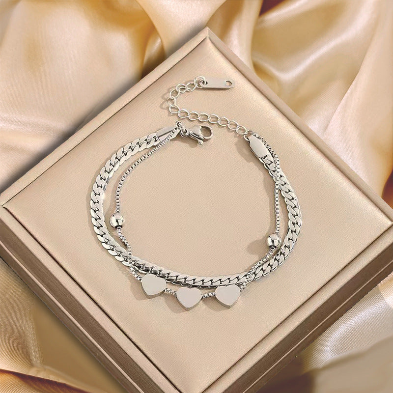 Wholesale Titanium Steel Gold Plated Star Love Bracelet - Women' s Fashion Jewelry Gift for Travel
