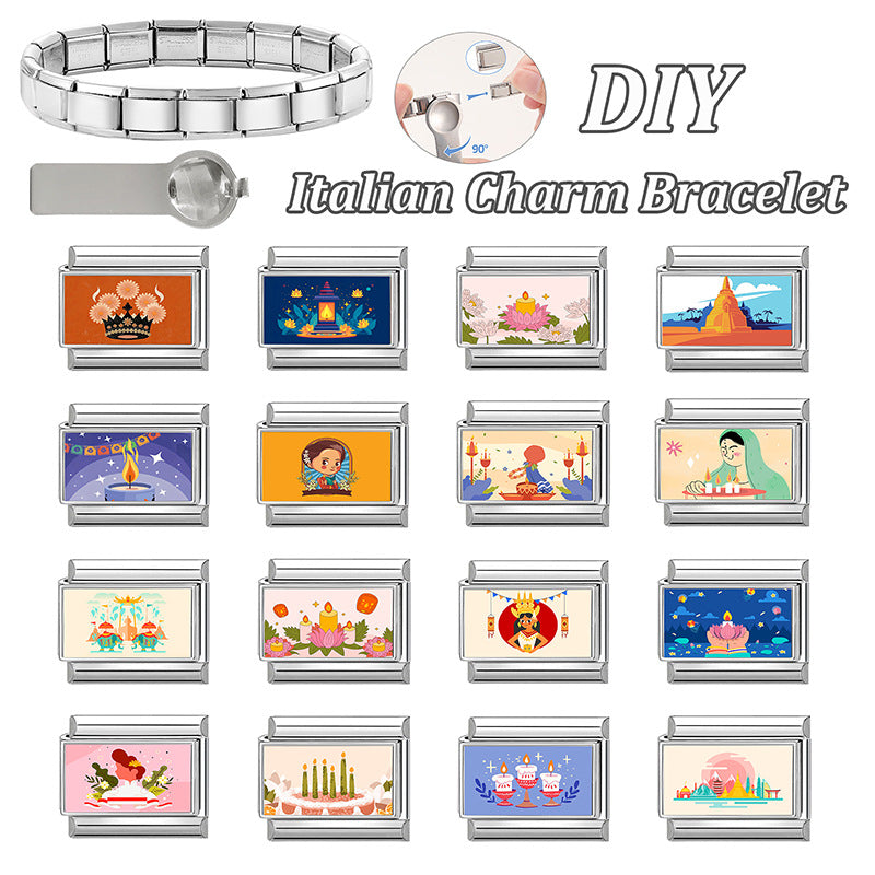 Wholesale Cartoon Cat DIY Bracelet Charms Stainless Steel Fashion Accessory For Jewelry Making Boutique Resale
