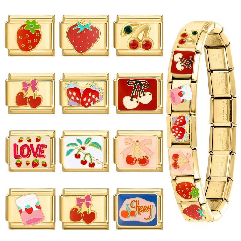 Großhandel italienisches Charmearmband 9mm DIY Spleißen süßer kreativer Anhänger Edelstahl komponierbares Armband