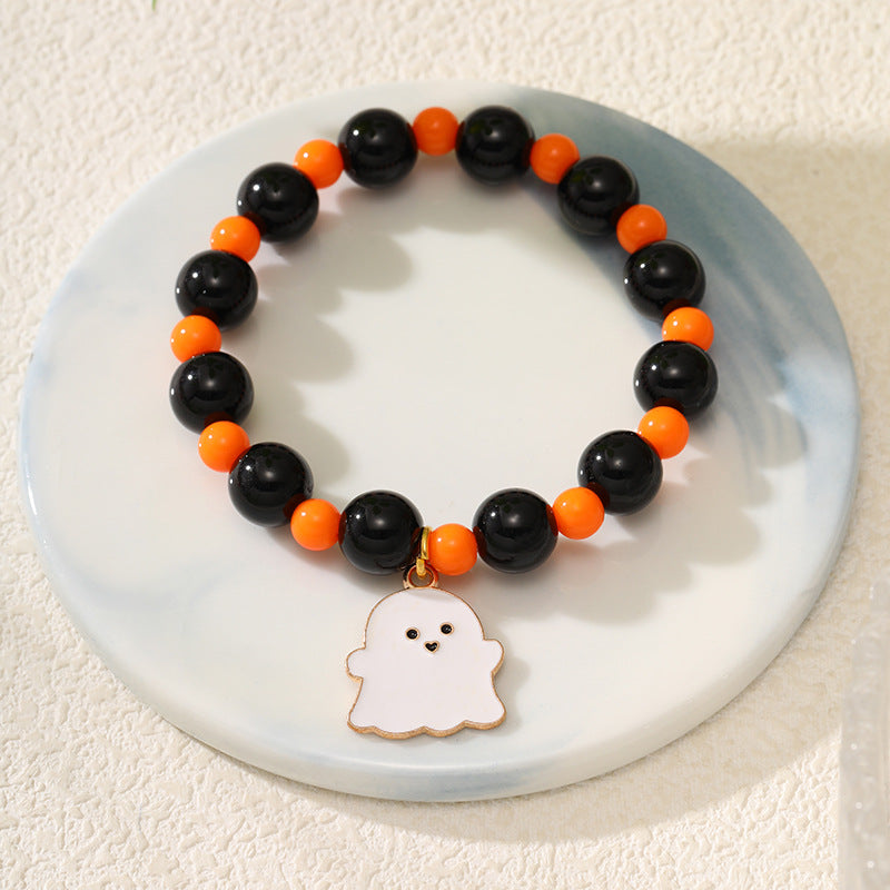 Wholesale  Handmade Beaded Bracelet Pumpkin Ghost Bracelet