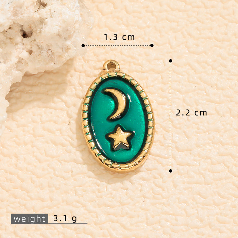 Wholesale  sun  moon stars  girl series  dripping DIY pendant