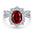 Wholesale 925 Sterling Silver Retro Ruby 2 Karat High Carbon Diamond Ring
