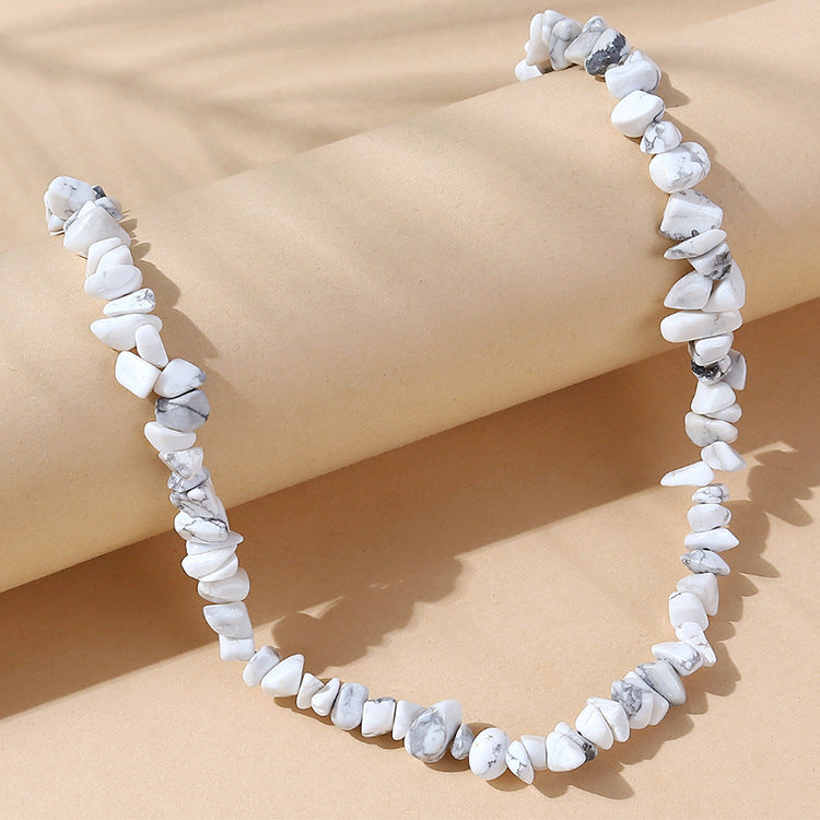 Wholesale  Bohemian Natural Stone Color Necklace
