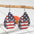 Wholesale American flag  Independence Day PU leather earrings