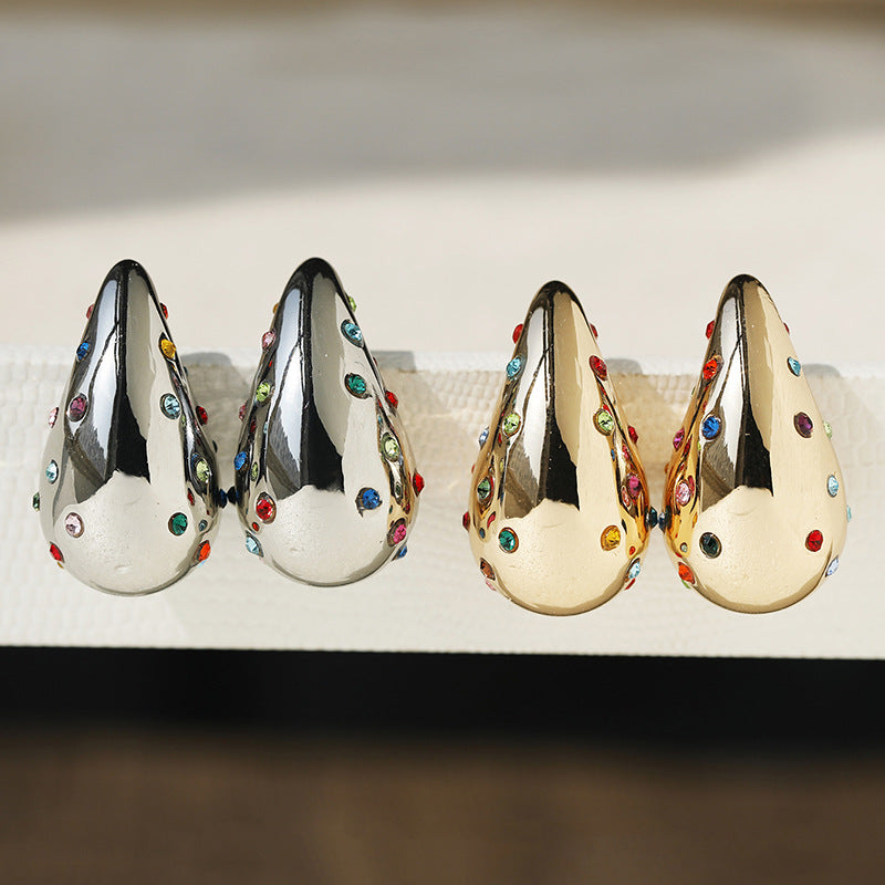 Wholesale Retro Comma Teardrop Punk Style Earrings Glossy Water Drop Earrings Vintage Earrings Acrylic Earrings ACC-ES-Yuchen008