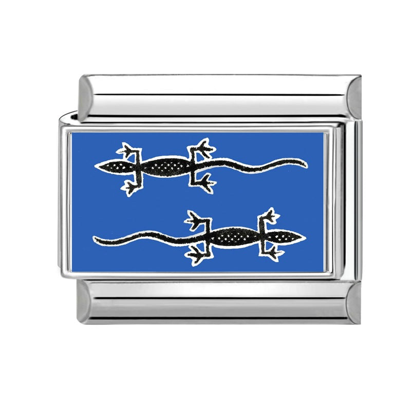 Wholesale Blue Eye Flower Crab Plane Theme DIY Modular Charm Bracelet Stainless Steel Fashion Jewelry Gift