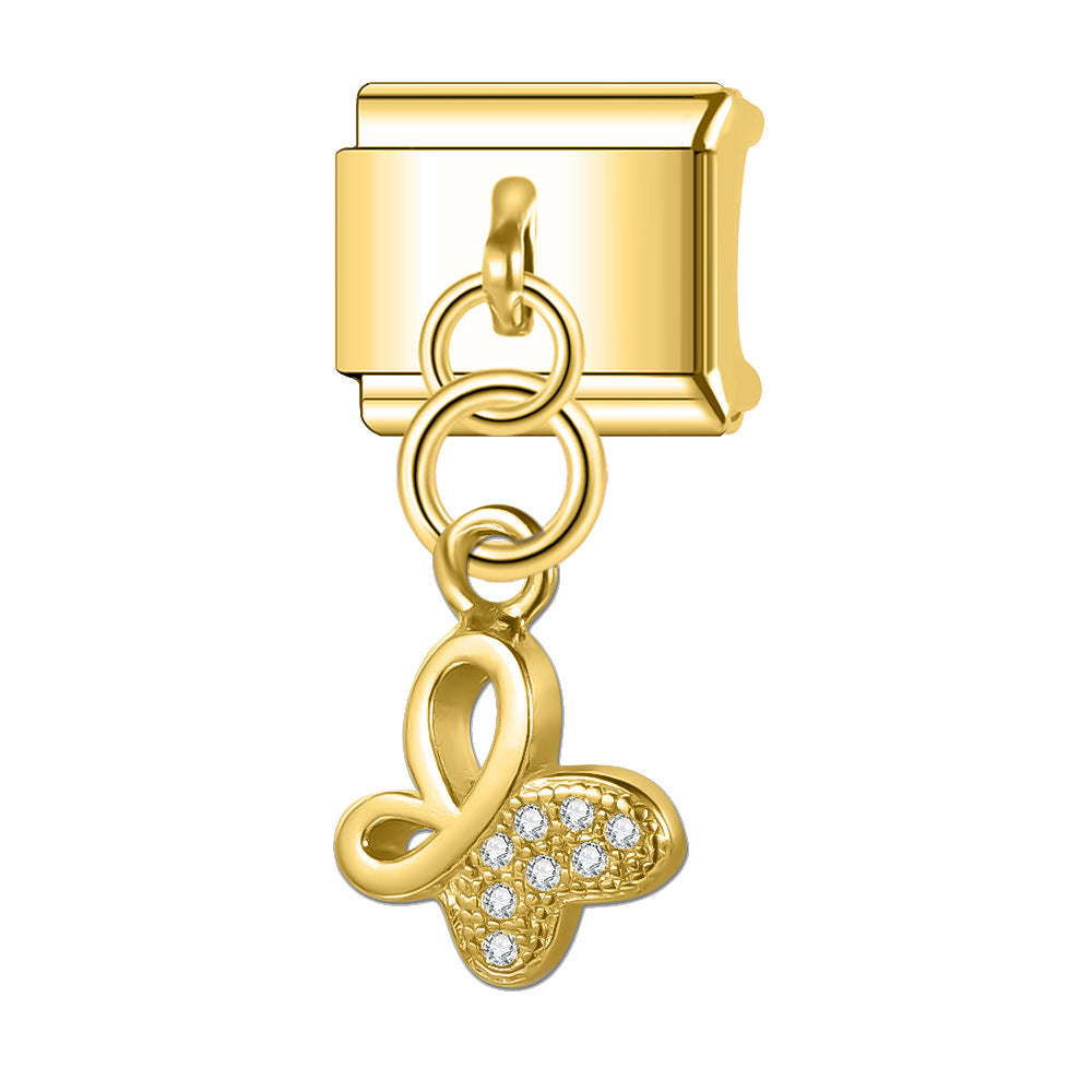 Wholesale Italian Charm Bracelet 9mm DIY Splicing Pendant Series Stainless Steel Composable Bracelet