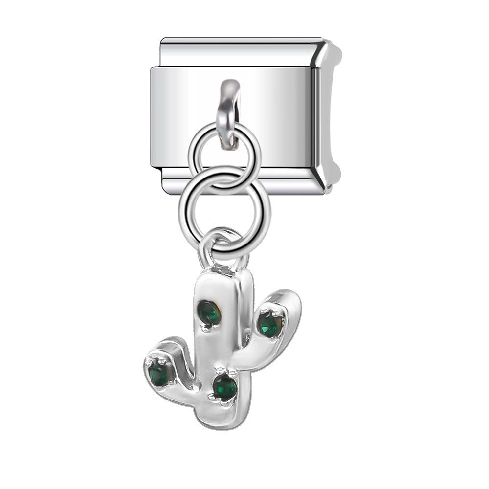 Wholesale Italian Charm Bracelet 9mm DIY Splicing Cute Creative Pendant Stainless Steel Composable Bracelet