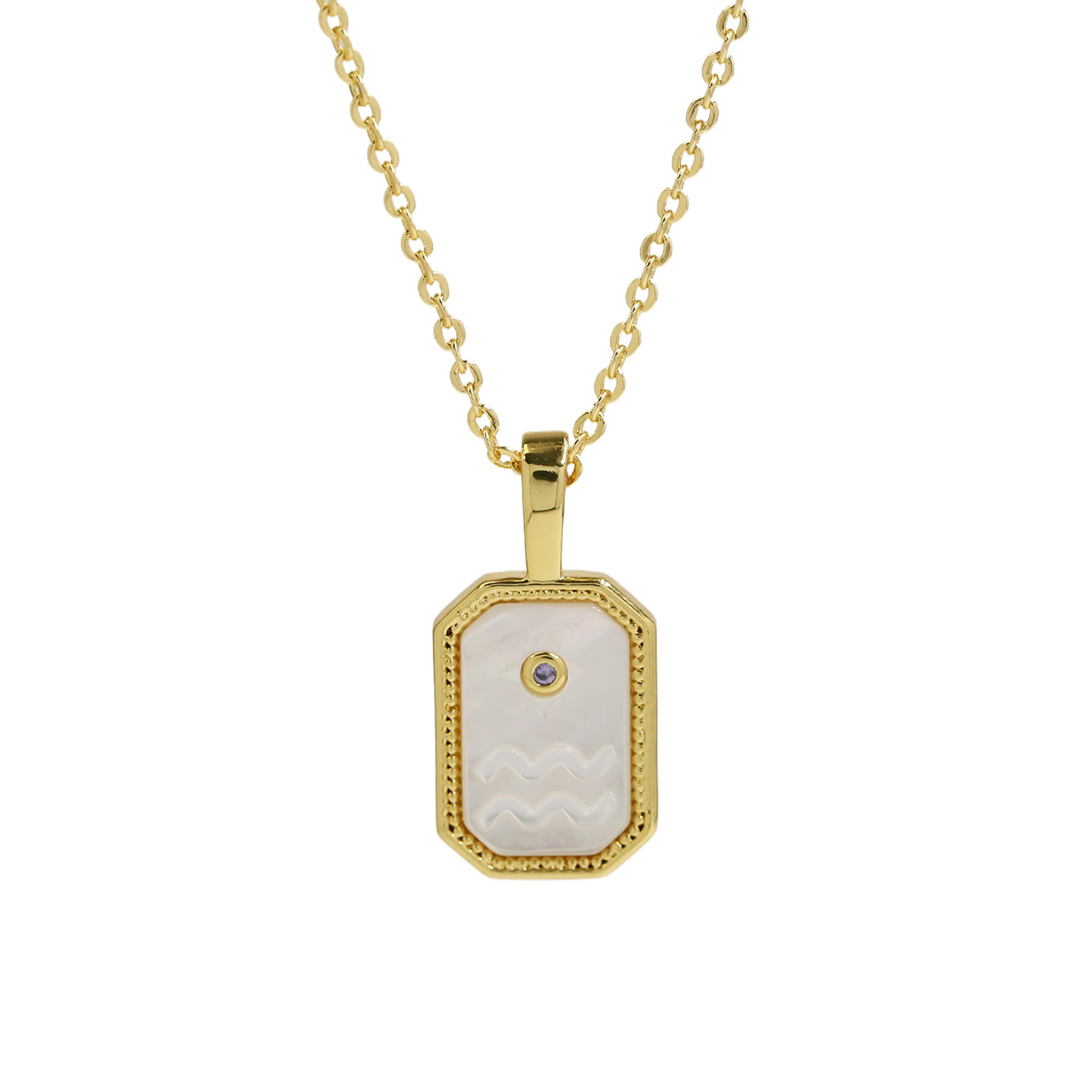 Wholesale Shell relief convex feel twelve constellation necklace