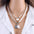 Wholesale snake chain pearl portrait square brand necklace set