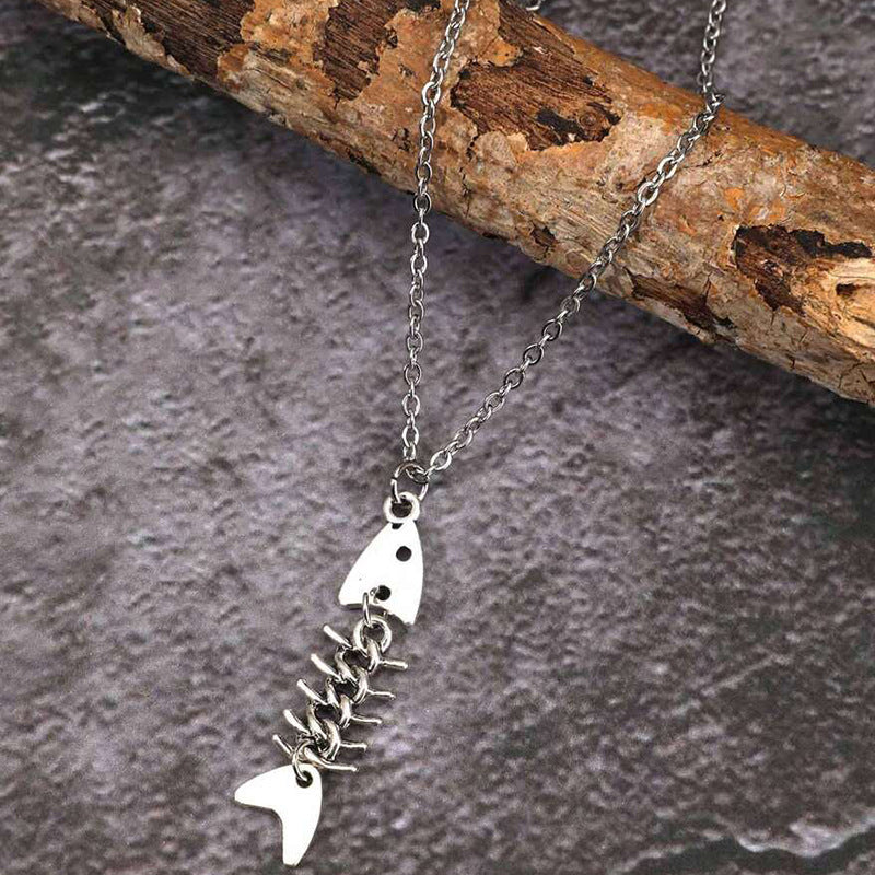Wholesale Fish Bone Fishbone Necklace suit