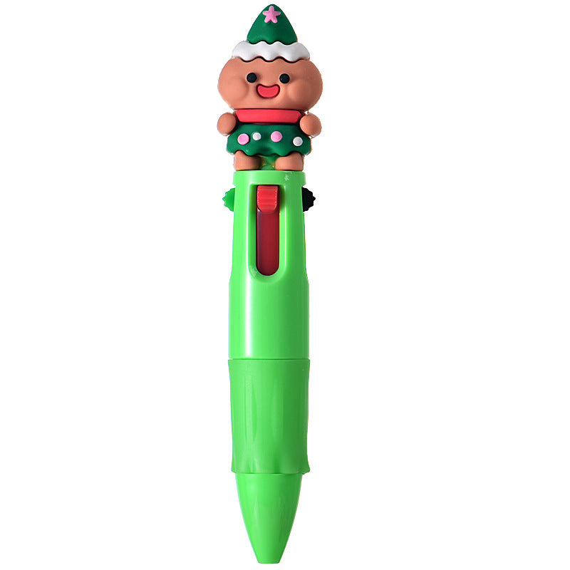 Wholesale Cute cartoon Christmas four-color ballpoint pen
