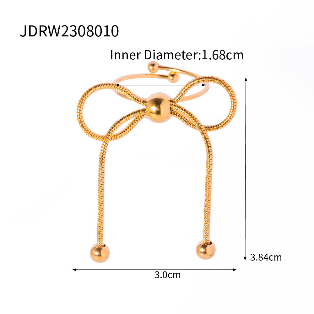 Wholesale Vintage Bowknot Stainless Steel Earrings Necklaces