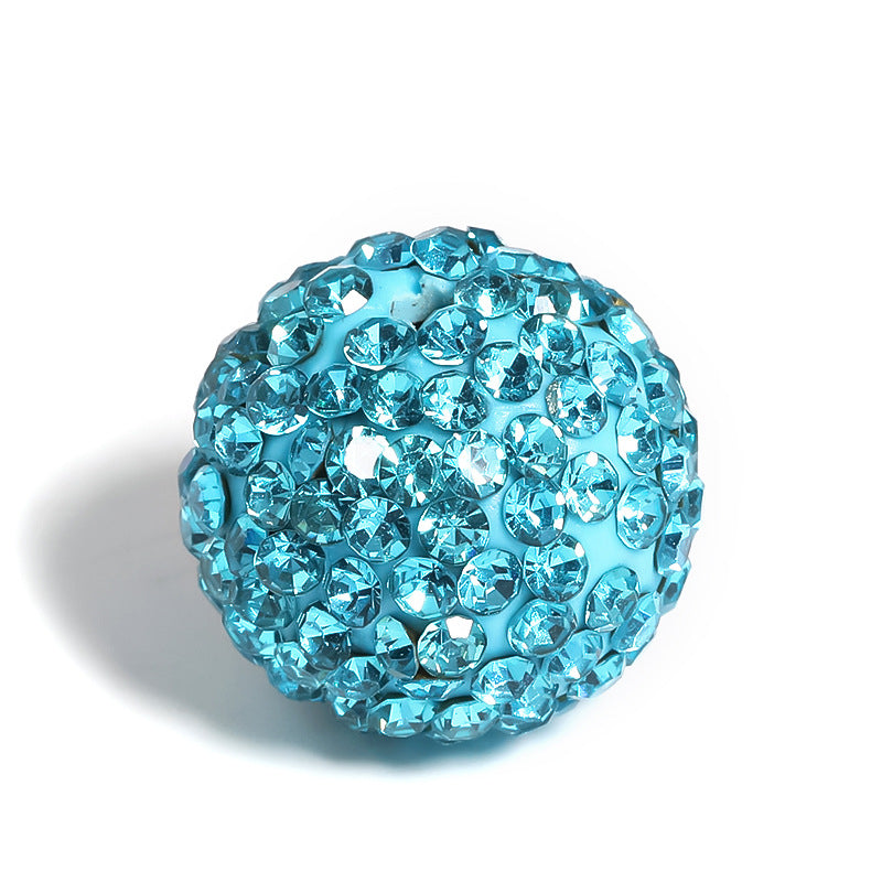 Wholesale 10pcs/pack 16mm Shambhala Clay Drill Ball Colorful Rhinestone Soft Clay Beads ACC-BDS-BoLG001