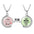 Wholesale  double-sided rotatable crystal pendant necklace mother's day necklace