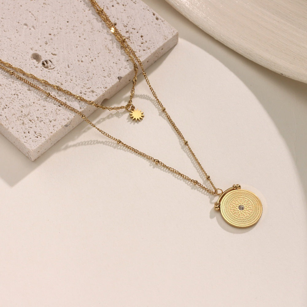 Wholesale Stainless Steel Star and Heart Necklace