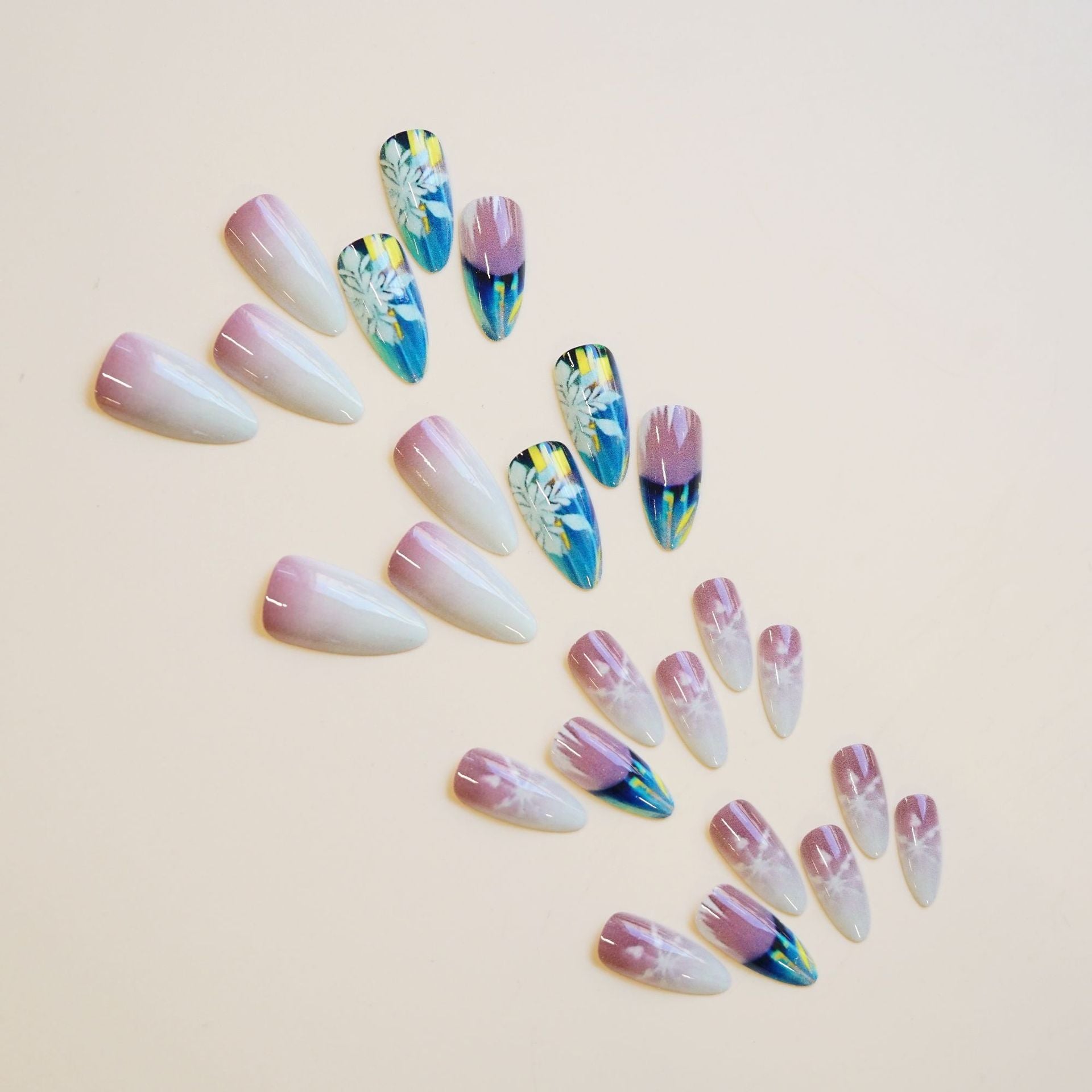 Wholesale 24 Pieces/ box Christmas Snowflake Nails Kits Nail Stickers