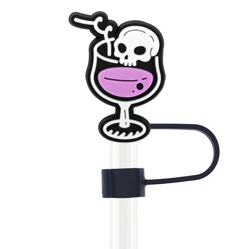 Wholesale Random 100pcs Creative    10mm PVC Soft Straw Tube Cap