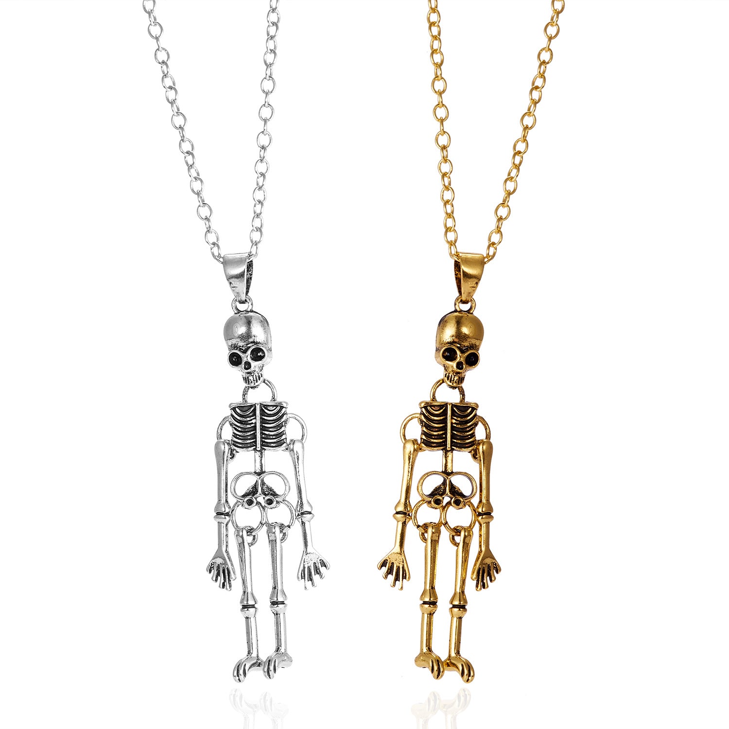 Wholesale Dark Wind Halloween Necklace Human Skeleton  Necklace
