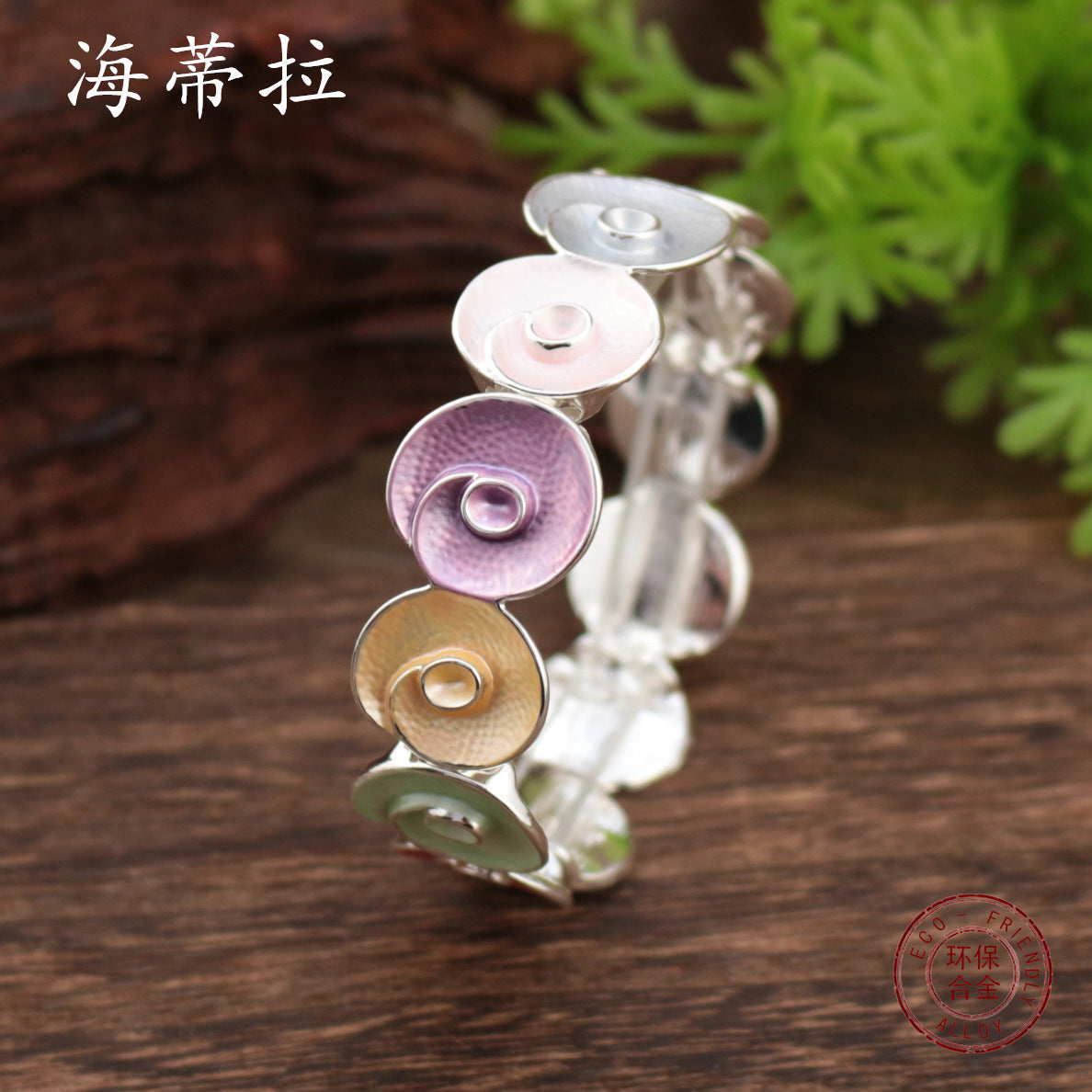 Wholesale color painting oil rose elastic bracelet