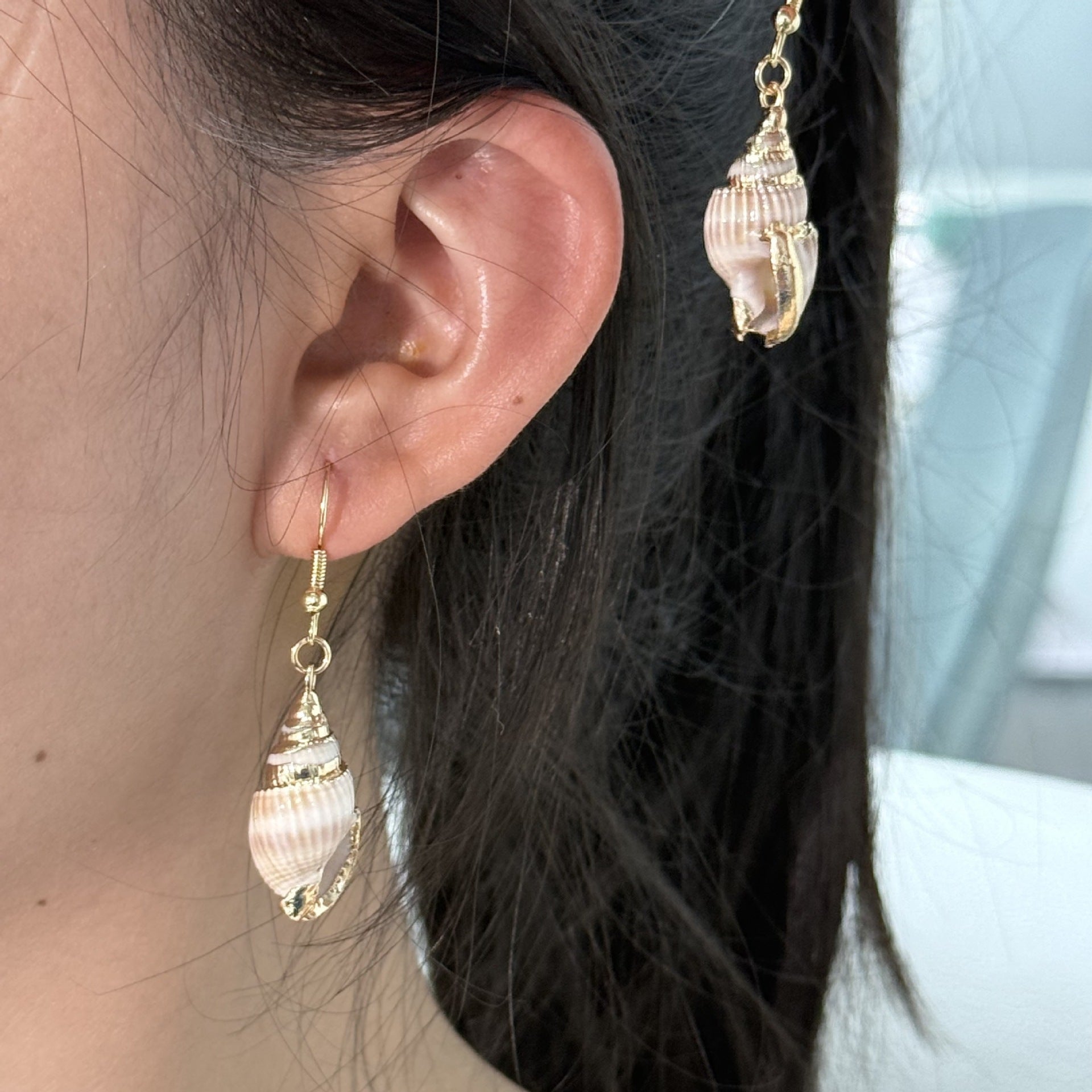 Wholesale  natural shell conch earrings