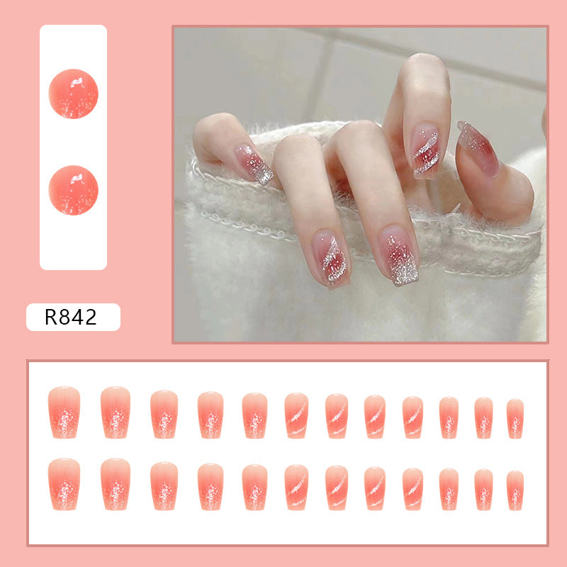Wholesale  24 Pieces/box Glitter Ballet Nails Kits Nail Stickers