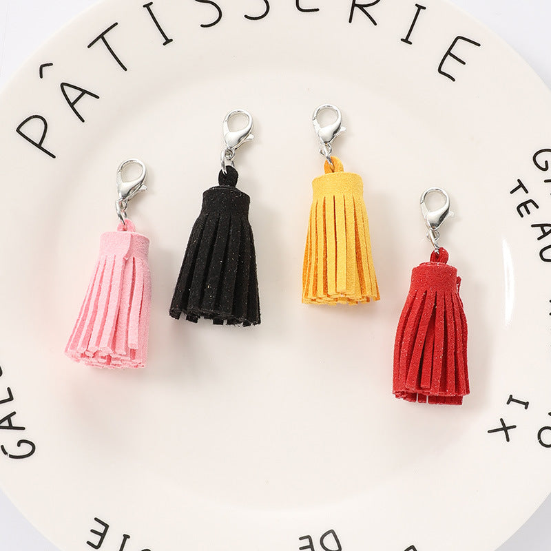 Wholesale Velvet Macaron Tassel Keychain Bags and Pendants ACC-KC-HuiMei008