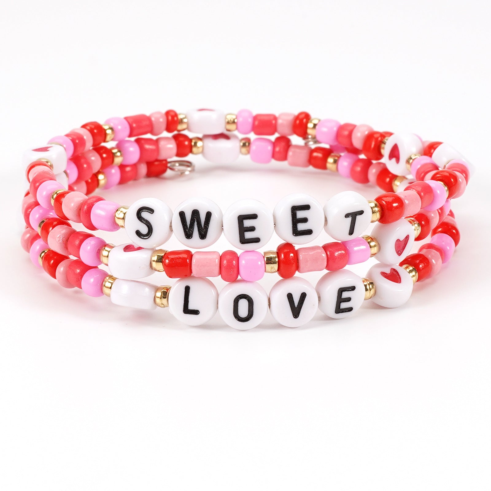 Wholesale Valentine' s Day  XOXO Soft y Love LOVE Soft y Bead Bracelet