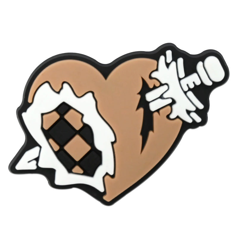 Wholesale  Random 100pcs Cartoon Skull   PVC Soft Rubber Shoe Buckle Decoration