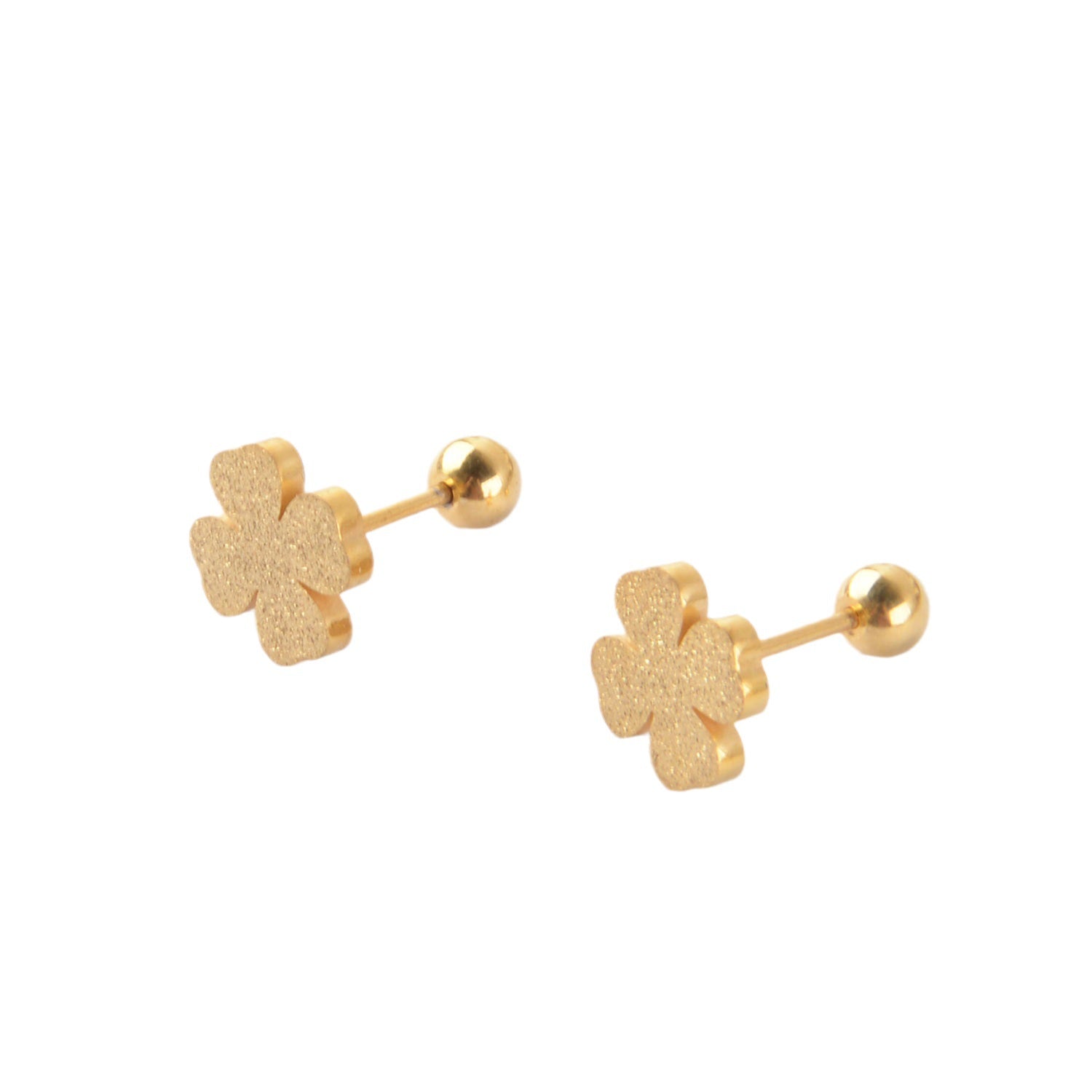 Wholesale Four-leaf Clover Earrings Titanium Steel Non-fading Light Luxury Earrings