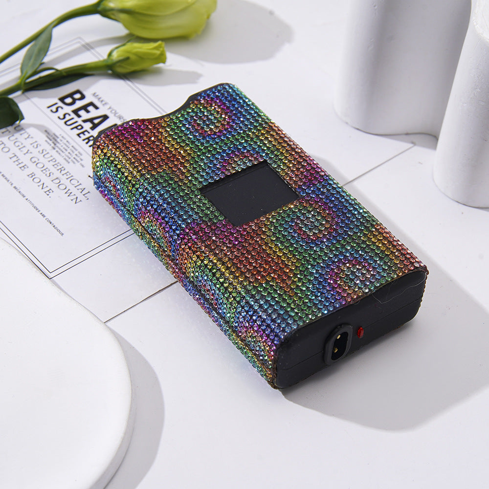 Wholesale colorful butterfly leopard print sunflower rhinestone flashlight plastic keychain ACCVIP-KC-ZhiYa009