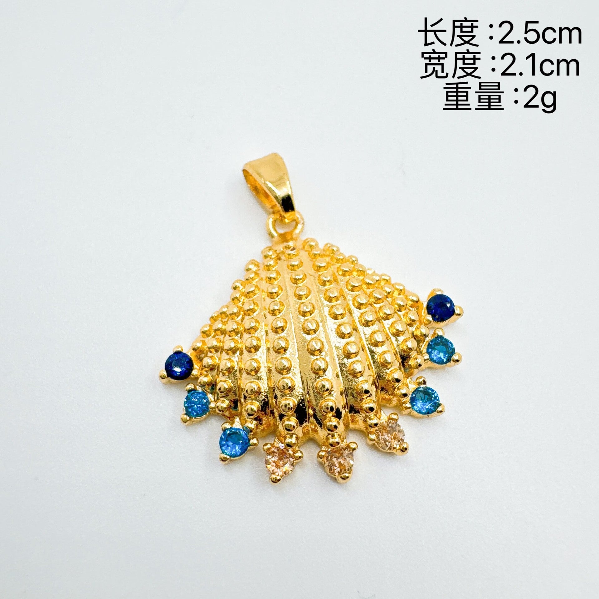 Wholesale Ocean Series Micro-Inlaid Diamond Shell Pendant Necklace,  Copper Gold-Plated Jewelry Accessory for Boutique Resale