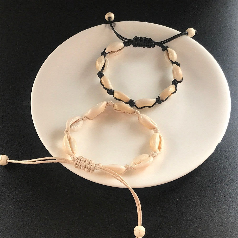 Wholesale Hawaiian style natural shell handmade woven bracelet