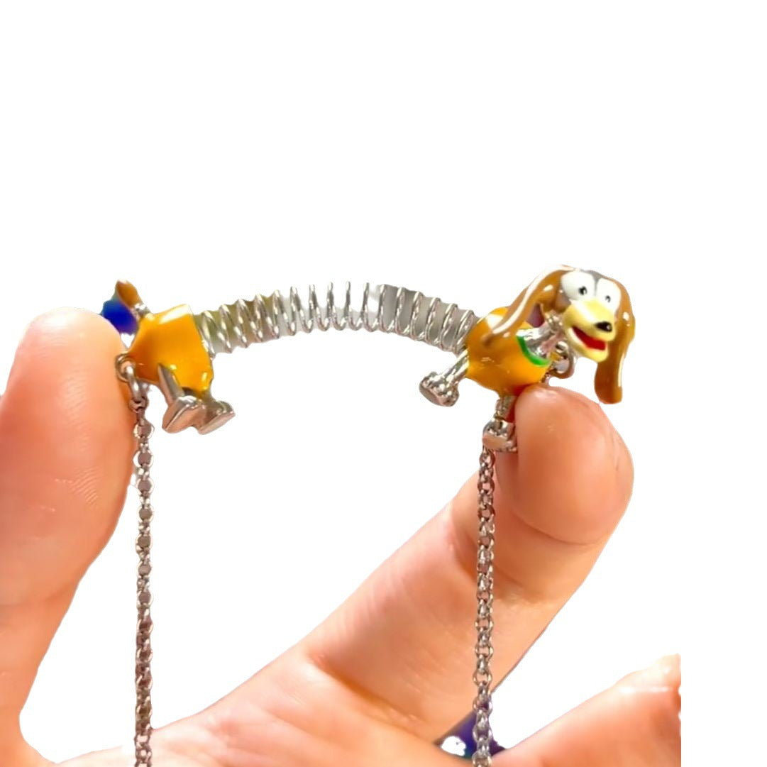 Wholesale  cartoon children's fun creative spring puppy necklace