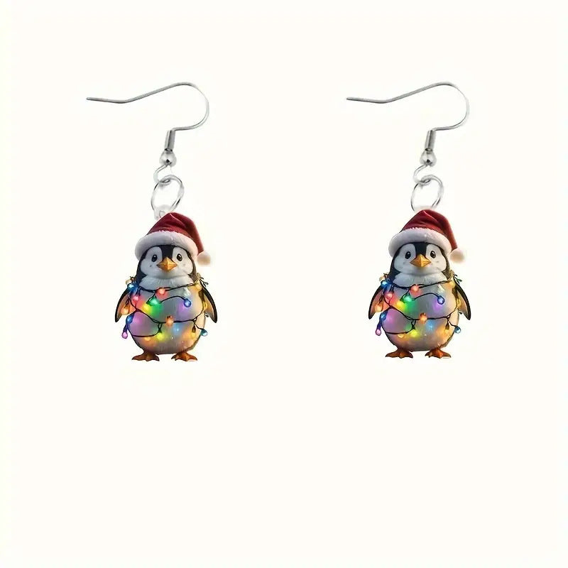 Wholesale Cute Penguin Acrylic Earrings ACC-ES-Xiyin003