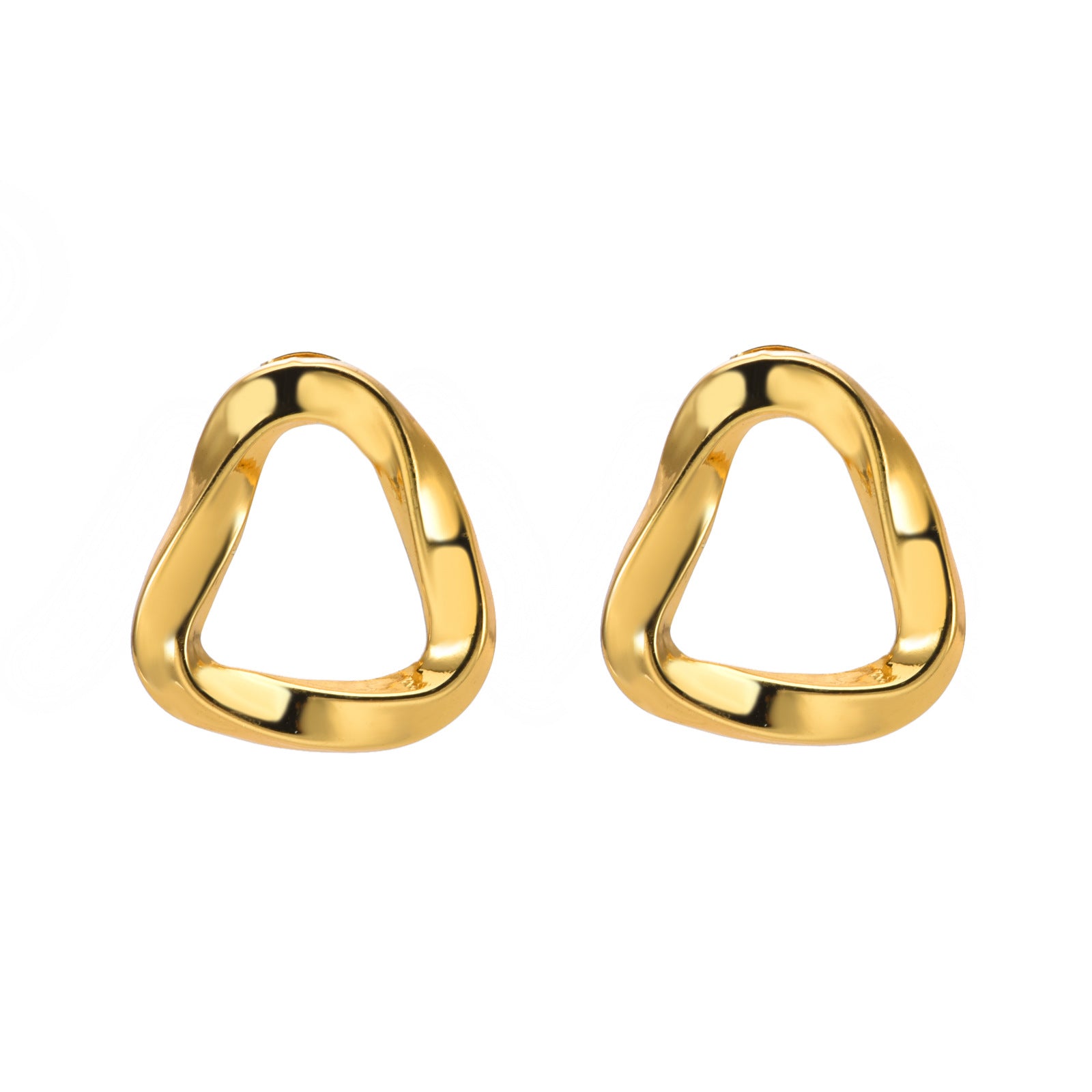 Wholesale 2PCS Stainless steel round heart earrings