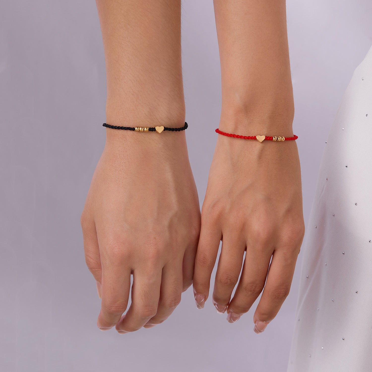 Wholesale love hand-woven black red rope bracelet
