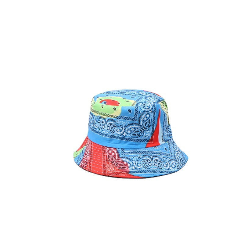 Wholesale  cashew flower double-sided fisherman hat bucket hat