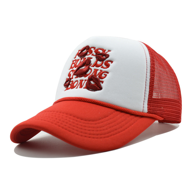 Wholesale  Letter Embroidered Cap Sunscreen Trucker Cap Baseball Cap