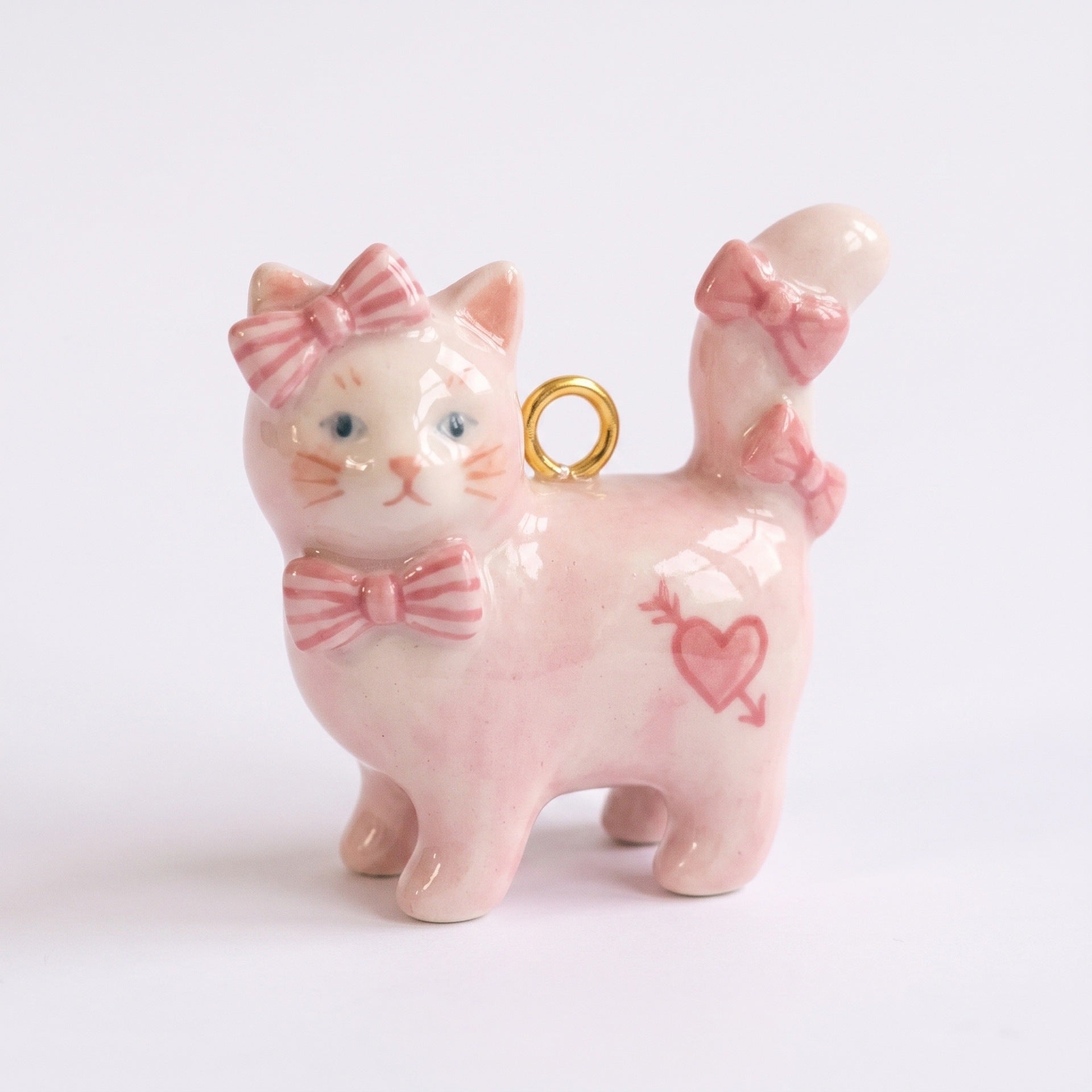 Wholesale Pink Copper Angel Rabbit Dog Bow Pendant Charms DIY Necklace Jewelry Accessory Gift