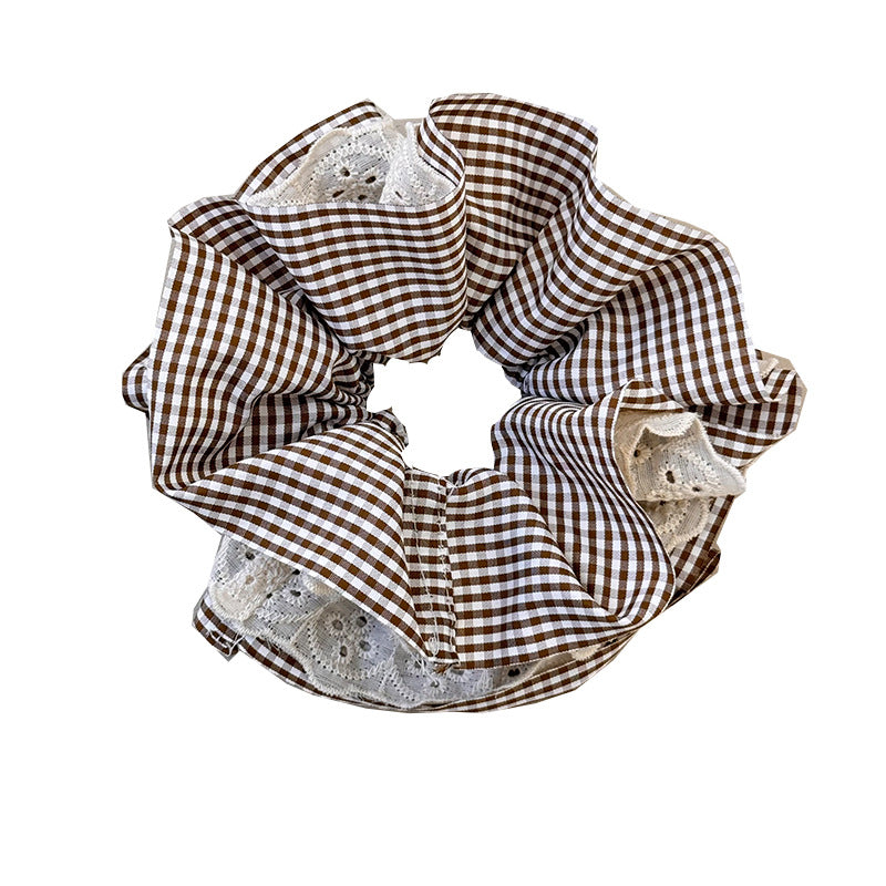 Wholesale lace lattice four-layer lace flower hair rope hair accessories