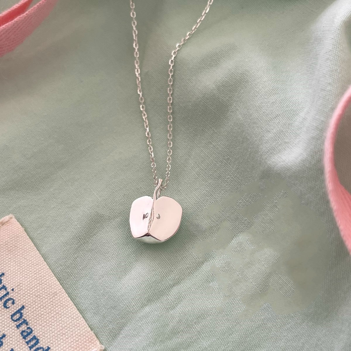 Wholesale 925 Silver Apple Pendant Necklace choker necklace