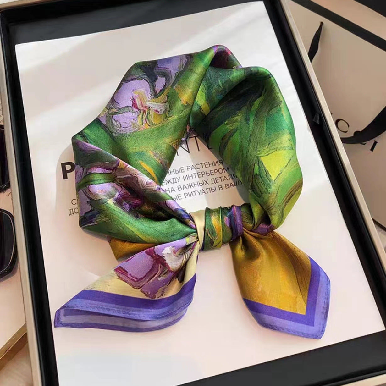 Wholesale versatile high-grade  Silk f 53* 53cm Large Square  Scarf