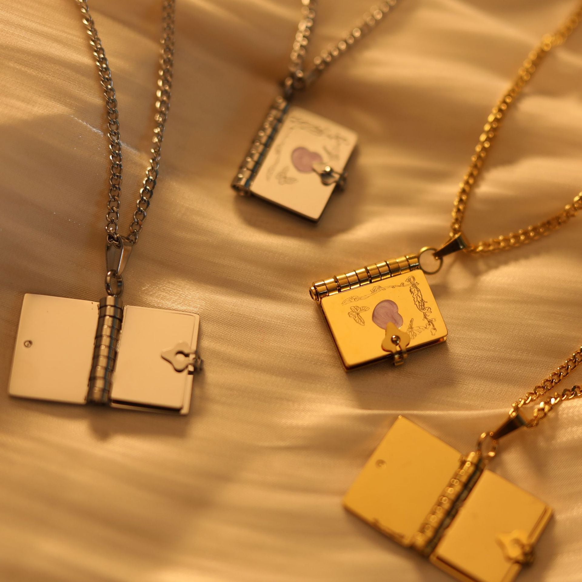 Wholesale Love Valentine's Day Butterfly Necklace Titanium Steel Necklace English Letters 18K Gold Plated Necklace ACC-NE-JP012